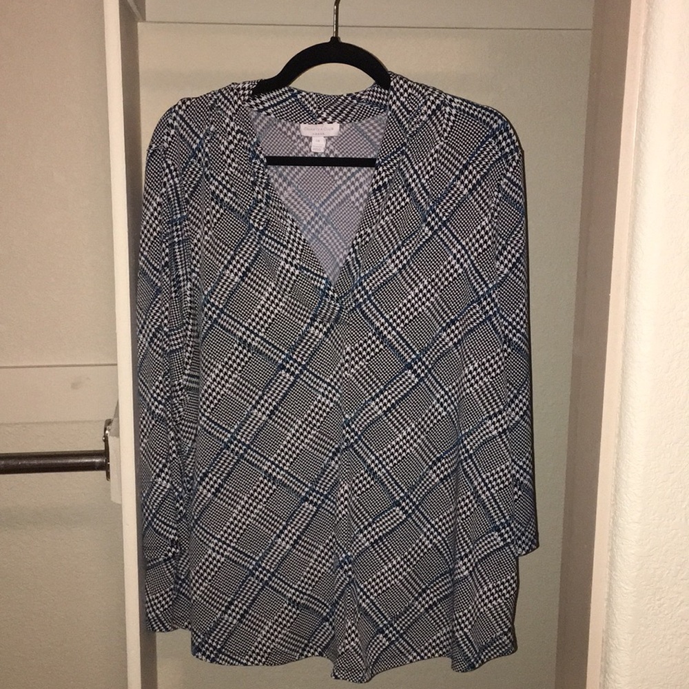 Plaid V-Neck Top